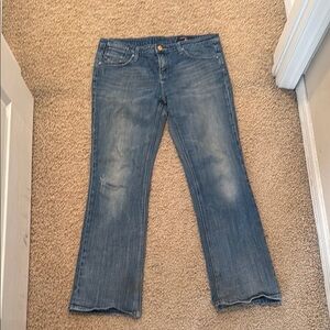 VIGOSS Blue Flare Wide Leg Jeans with Vintage Fading size 13 (juniors)